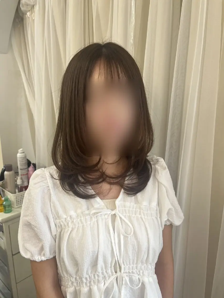 ナチュラル☆顔周りレイヤーカット♪毛量調整➕シャンプー付き☆の写真