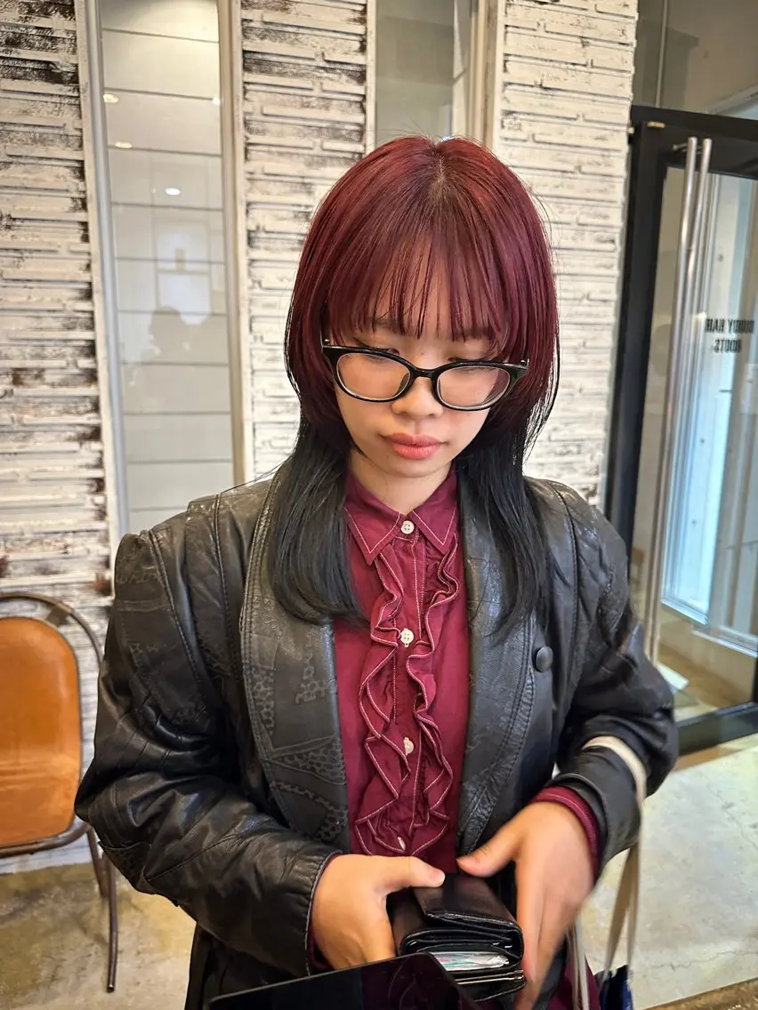 カラー デザインカラー ダブルカラー ヘアカラー トリートメント 🌈村松滉太髪質改善 レイヤーカット🌈のヘアスタイル