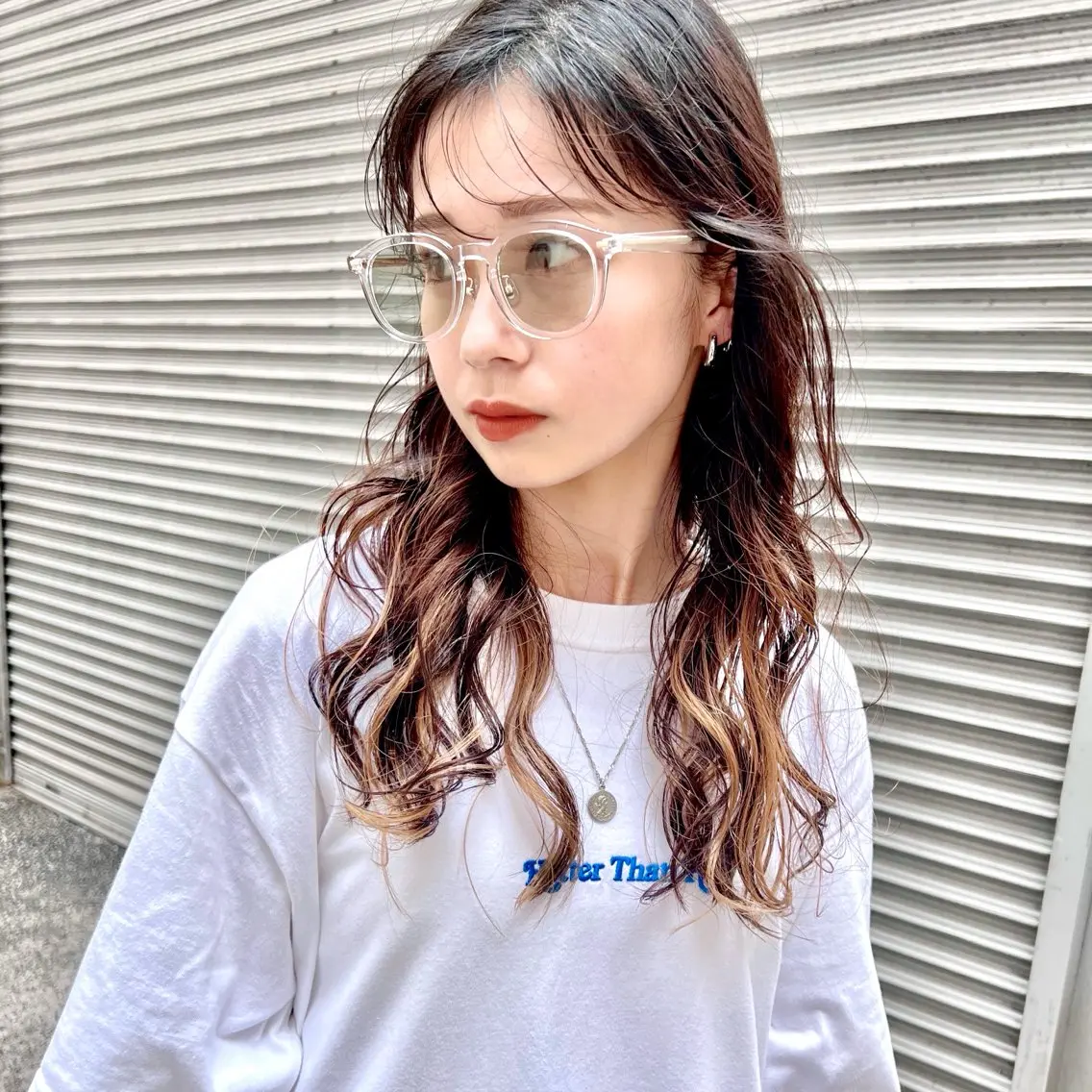 セミロング カラー パーマ ヘアアレンジ okaPPachan 🍇AKINA🍇のヘアスタイル