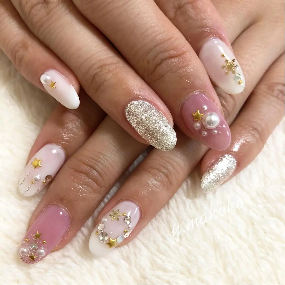 ネイル ハンドネイル パラジェル有/ 長さだし/mahoのネイルデザイン