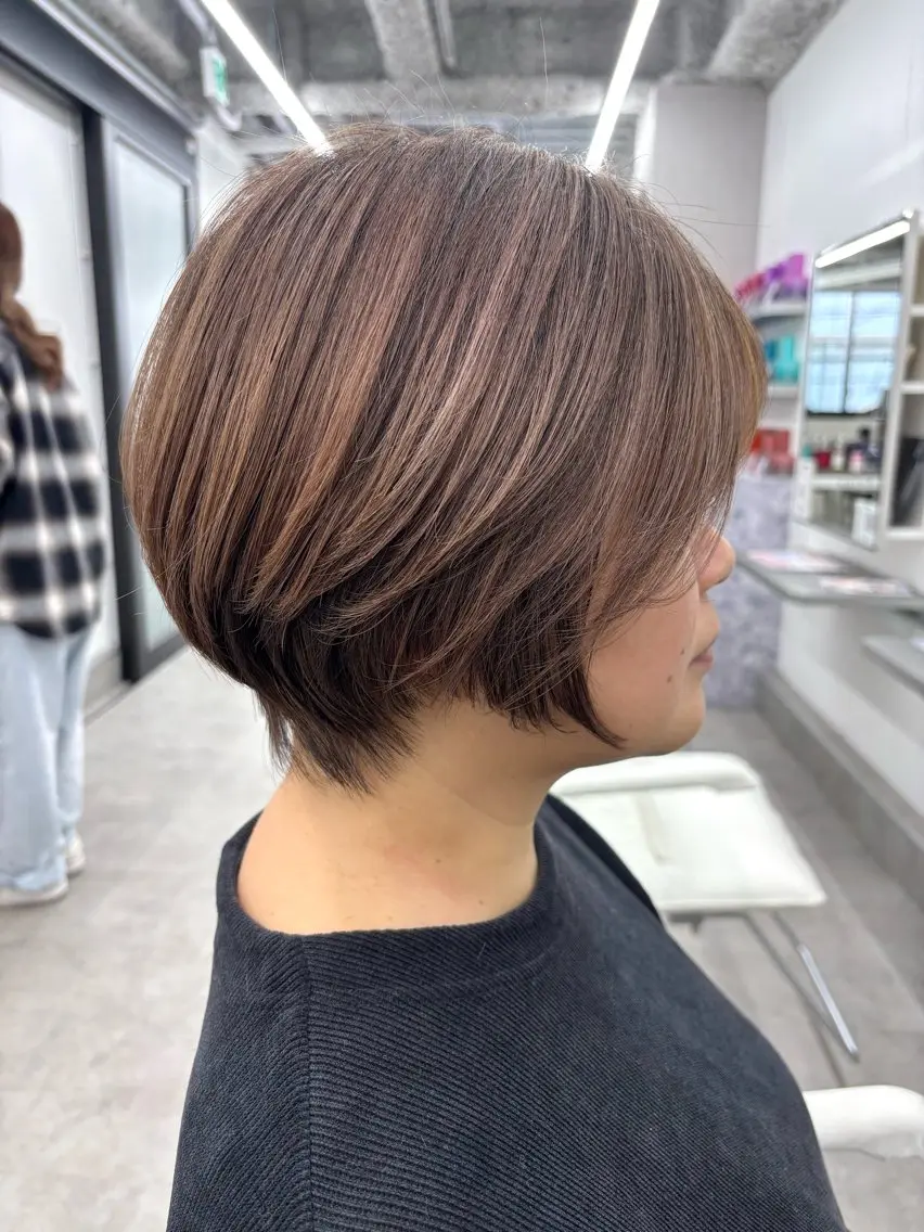 ショート ハイライト ショートヘア カット ヘアカラー 関山浩平ショート /ボブ/ヘアセットのヘアスタイル
