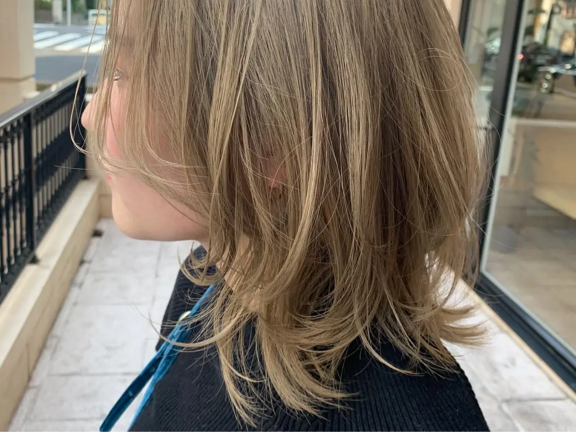 ミディアム ウルフカット 山本 晶大のヘアスタイル