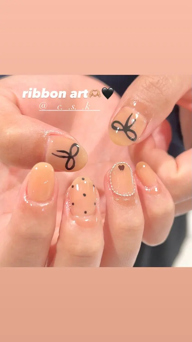 ネイル ハンドネイル 🎀チーク/ちゅるん 🫧chisa🎀のネイルデザイン