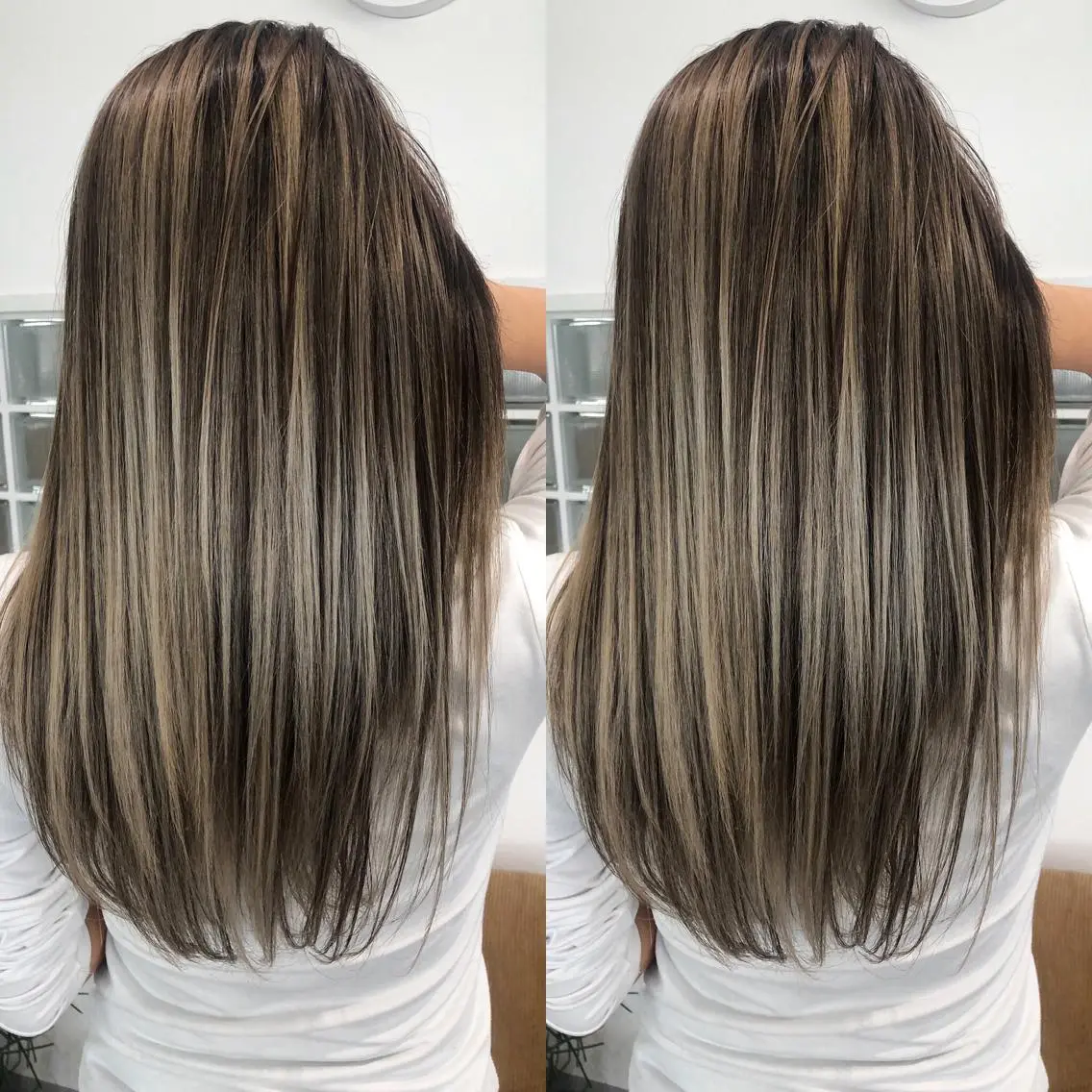 ロング カラー バレイヤージュ 外国人風カラー レイヤーカット ヘアカラー JILBLAN京都 ショート/ハイライトのヘアスタイル