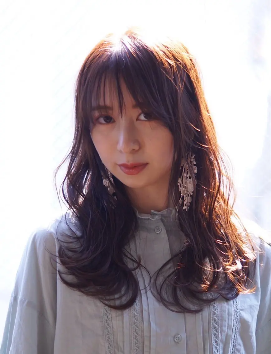 ロング カラー 透明感カラー ダブルカラー ハイライトカラー イルミナカラー インナーカラー カット ヘアカラー トリートメント misa🫧ナチュラ ル縮毛矯正/髪質改善のヘアスタイル