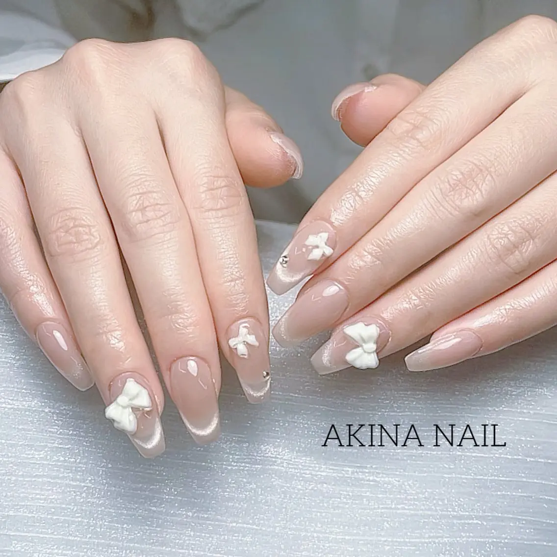 セミロング ハンドネイル Akina Nail 亀戸のネイルデザイン