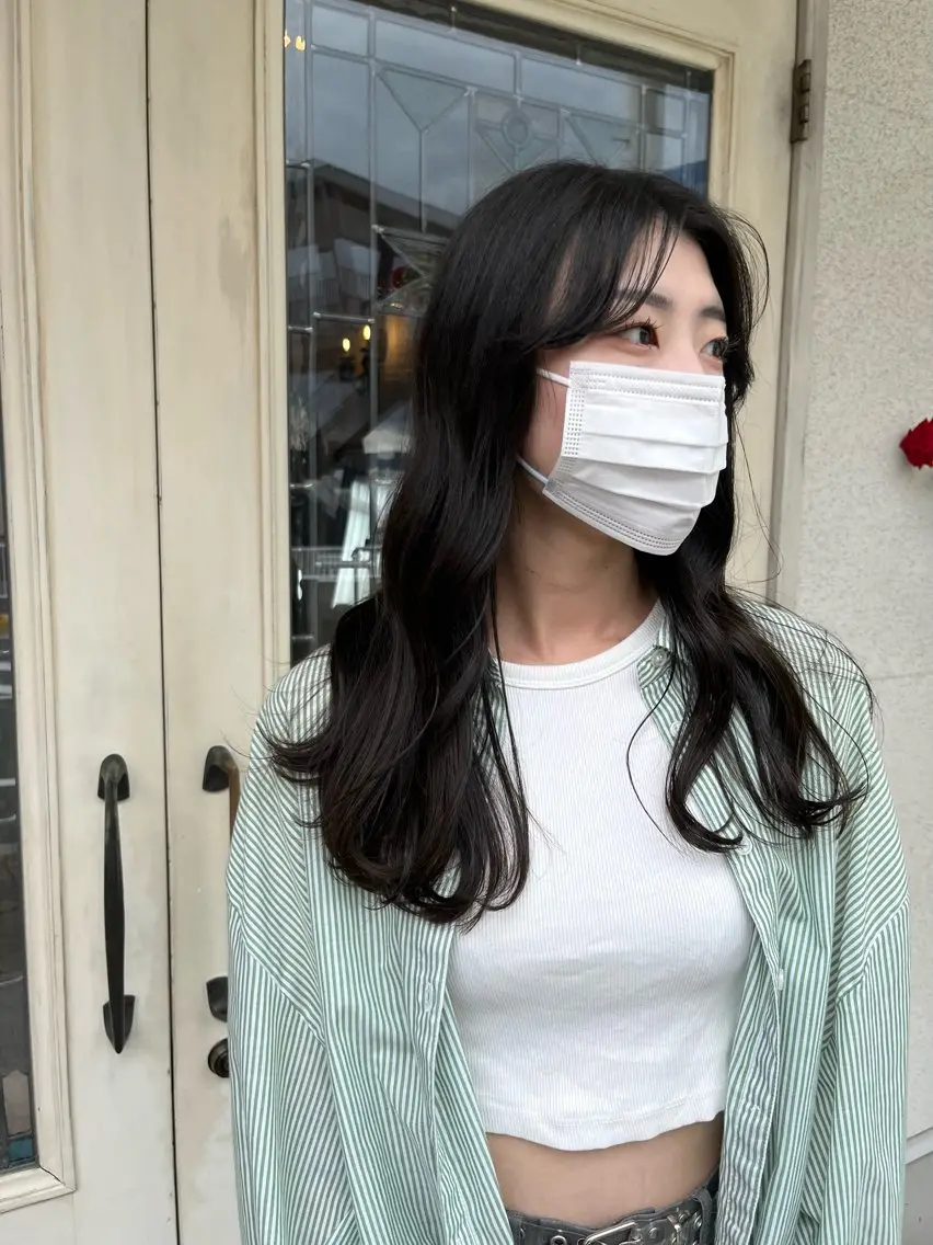 セミロング パープルカラー 野久保 翔万のヘアスタイル