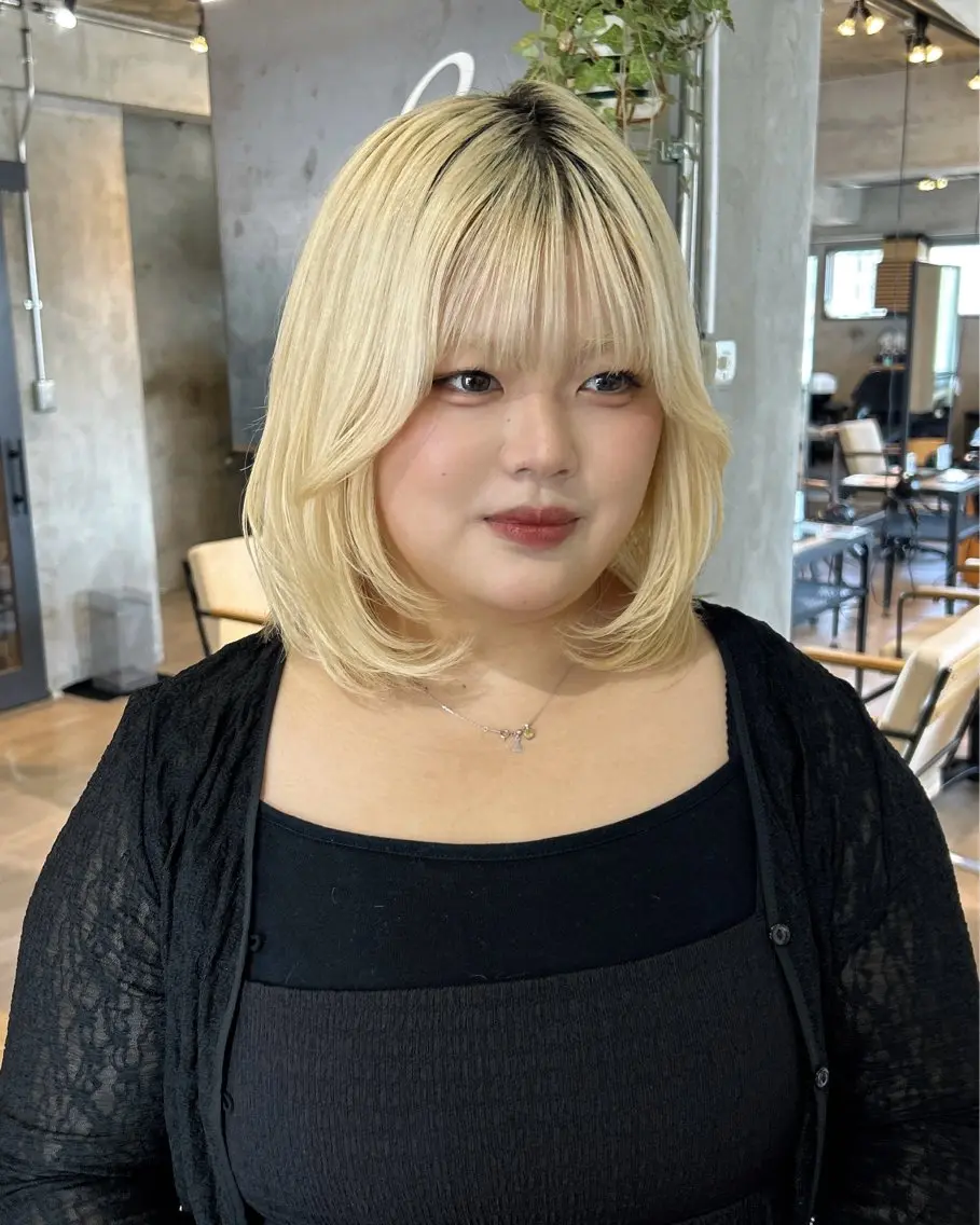 ミディアム カラー ボブレイヤー ブロンド ハイトーンカラー ボブ レイヤーカット カット ヘアカラー レイヤー特化🪽 yuka【高円寺】のヘアスタイル