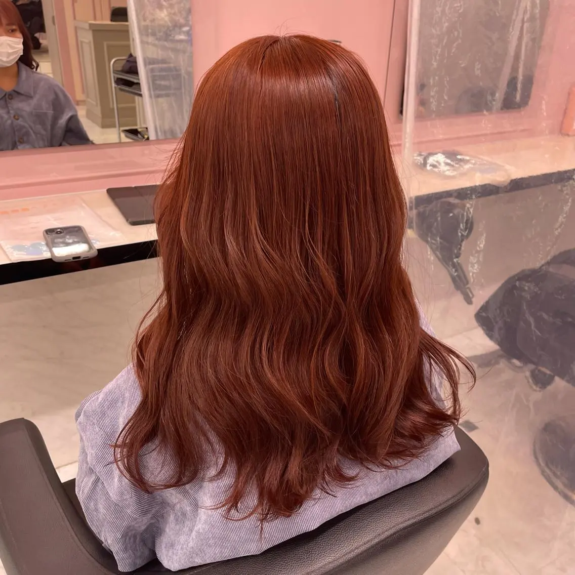 セミロング カラー ヘアアレンジ ヘアカラー トリートメント ヘアセット ピンク・ベージュ🩰 カラー🫧とらのヘアスタイル