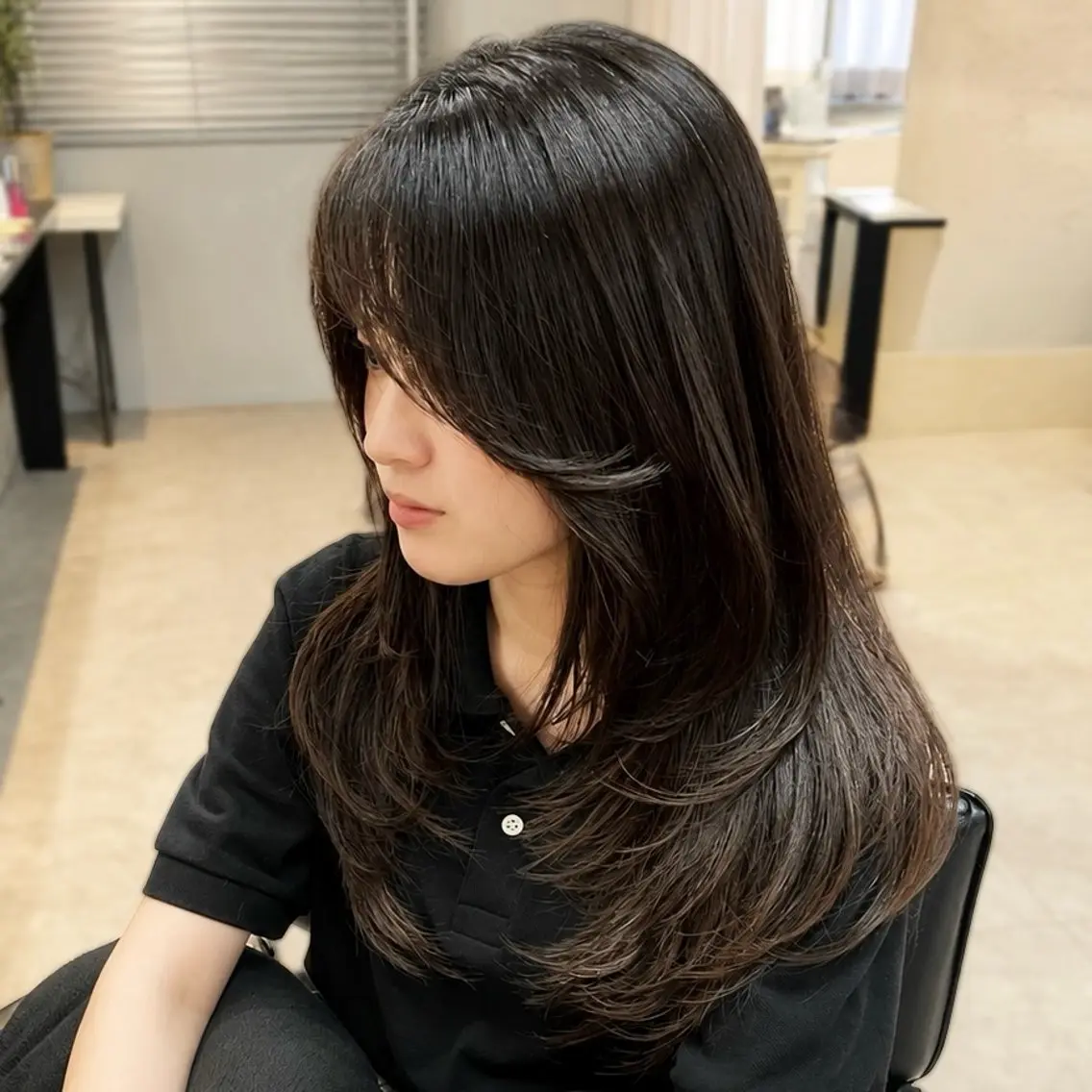 ロング カラー 透明感カラー ヘアカラー カラー🎨縮毛矯正 🍁なのはのヘアスタイル