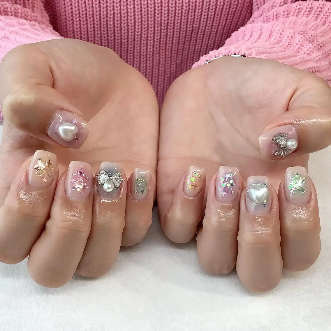 ネイル ハンドネイル 💎🐰 saki. m 🐰💎のネイルデザイン