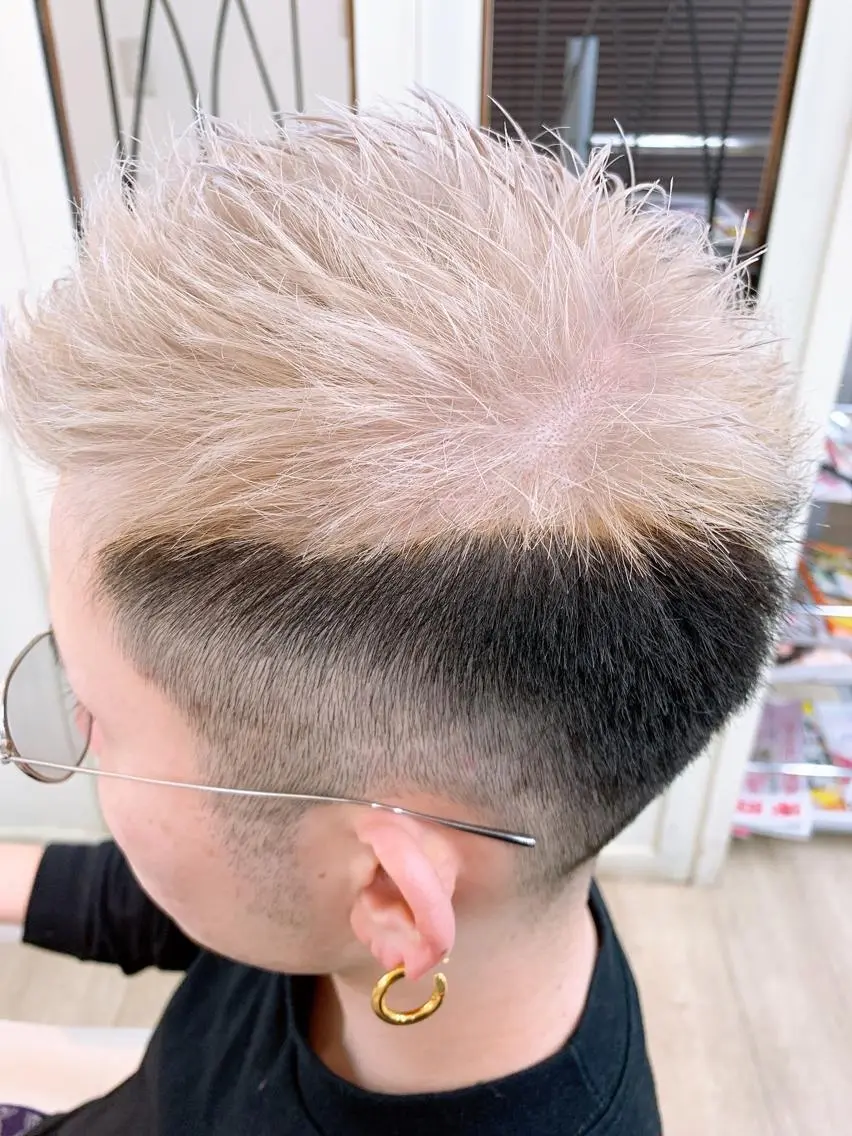 メンズカット+ブリーチダブルカラーの写真