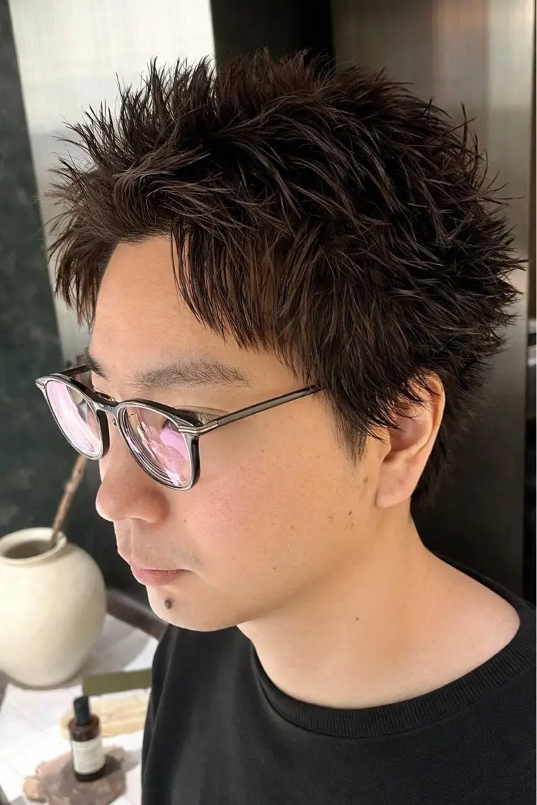 ショート パーマ メンズ カット パーマ matsui ／ anheloのヘアスタイル