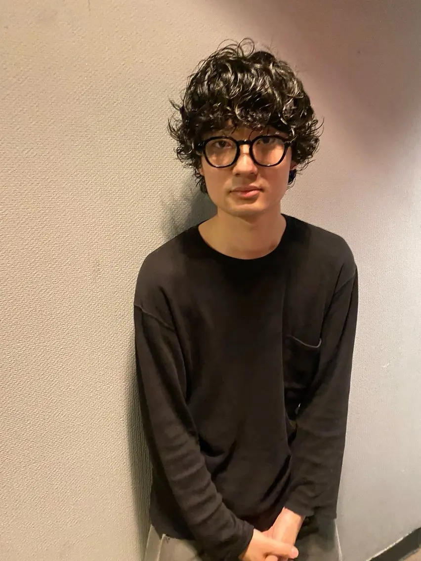 ショート パーマ メンズ カット パーマ トリートメント 今泉 颯太/room3のヘアスタイル