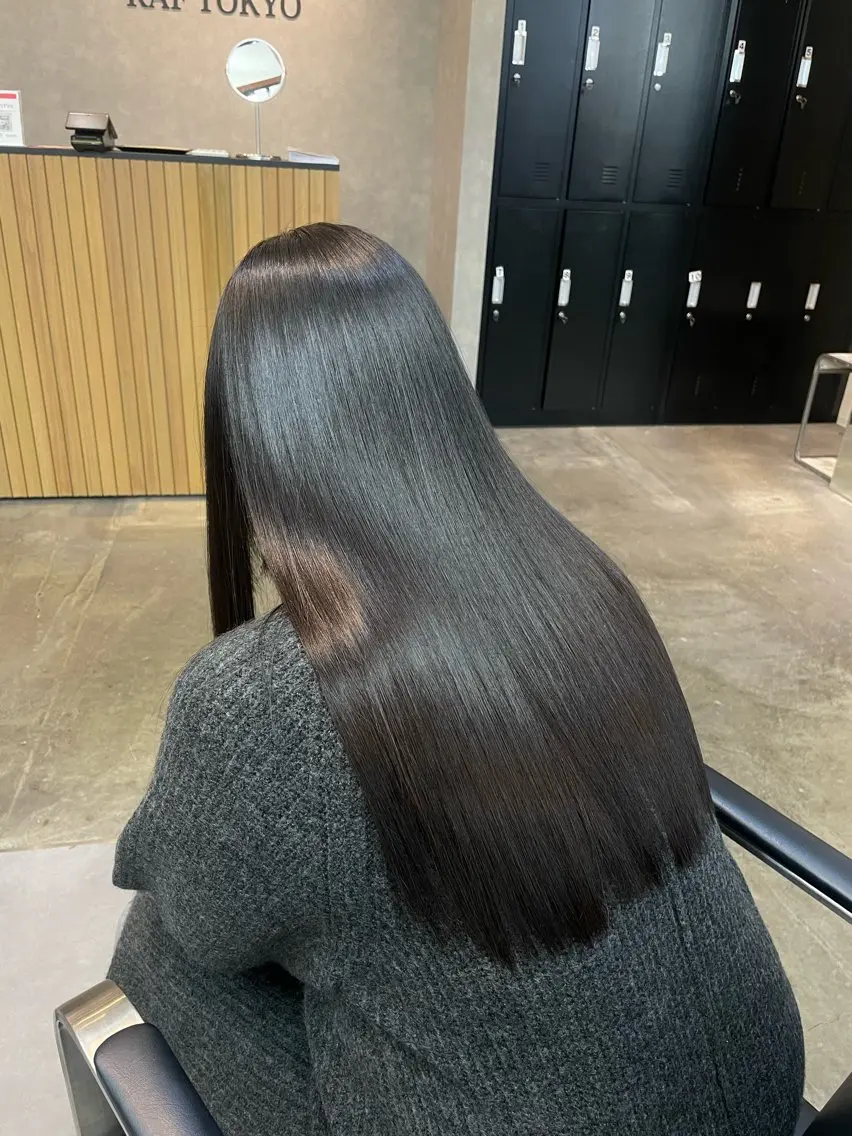 ロング 縮毛矯正 トリートメント ✨美髪専門✨ワタナベ 髪質改善のヘアスタイル