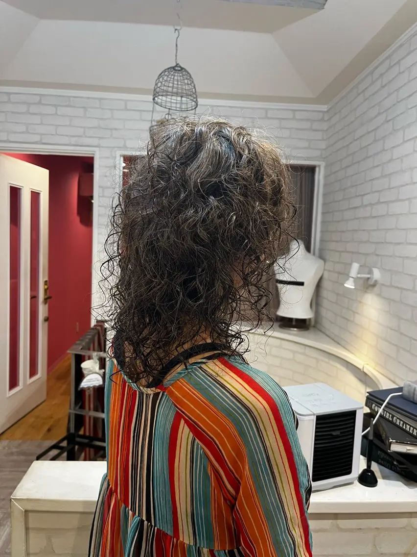 パーマ スパイラルパーマ カット パーマ 阿部 うららのヘアスタイル