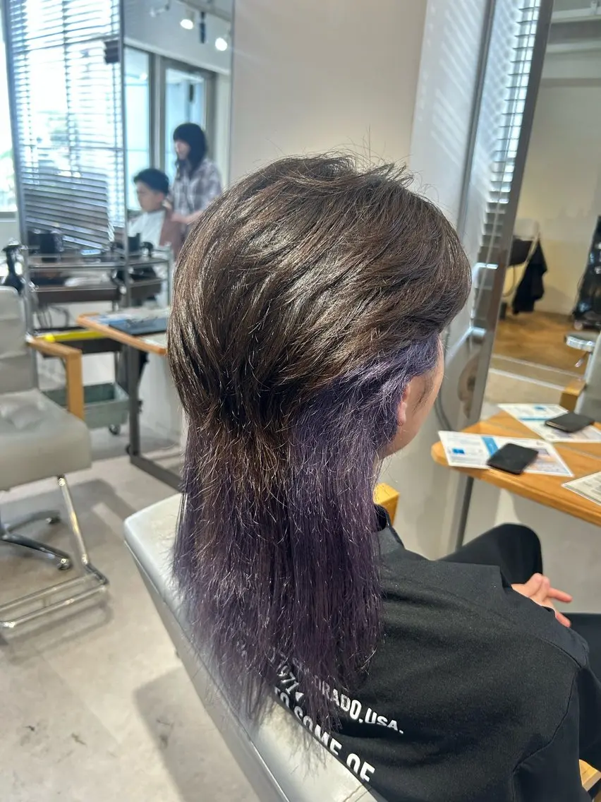 ミディアム カラー ブリーチ トリートメント ヘアカラー 栄/Maison /yugaのヘアスタイル
