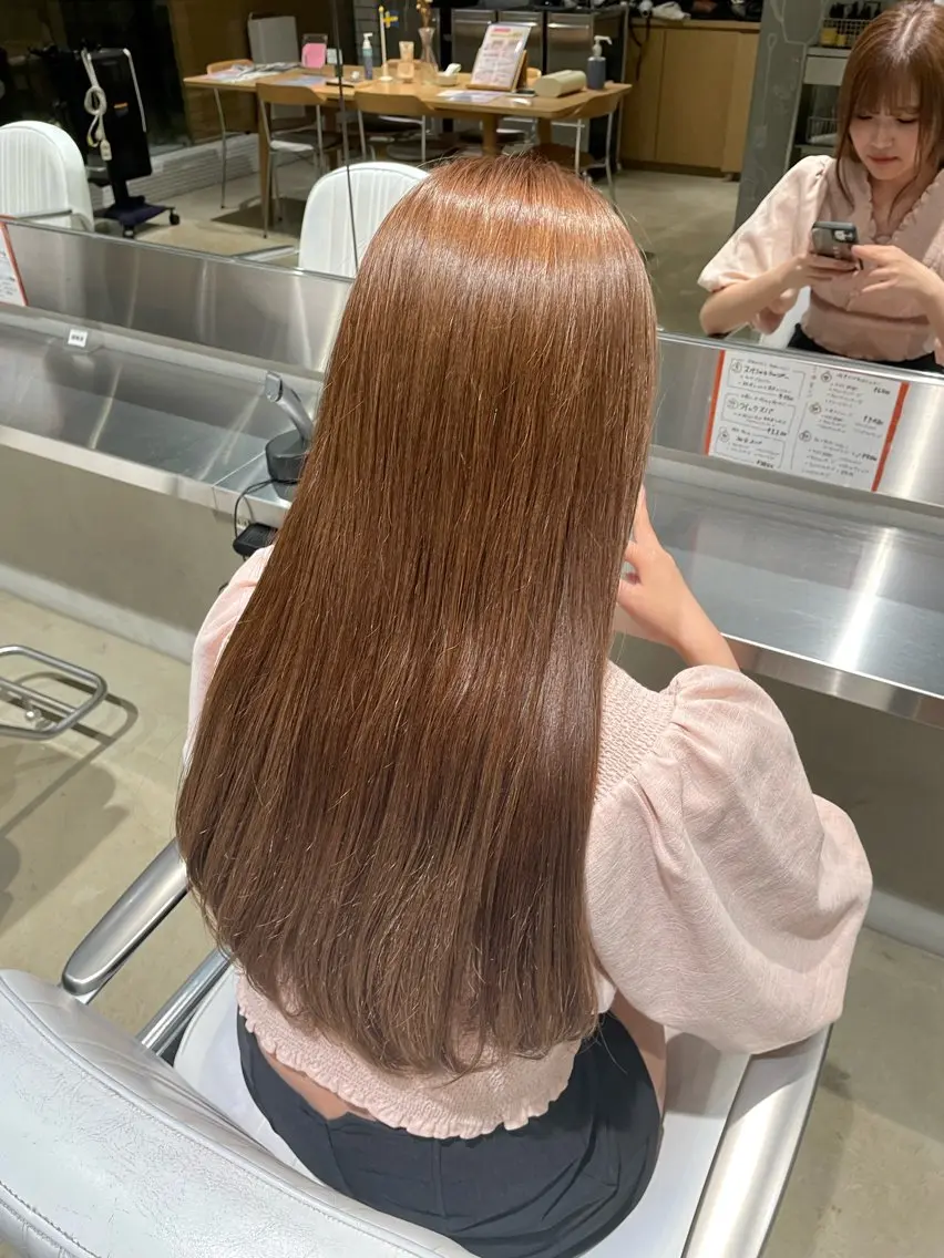 ロング カラー ベージュカラー 透明感カラー 樋口 花穂のヘアスタイル
