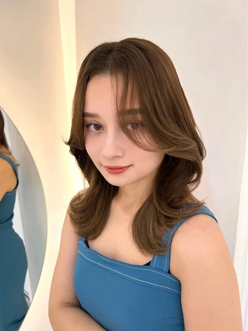 セミロング レイヤーカット 長谷川真鈴/レイヤー /髪質改善🤍🤍のヘアスタイル