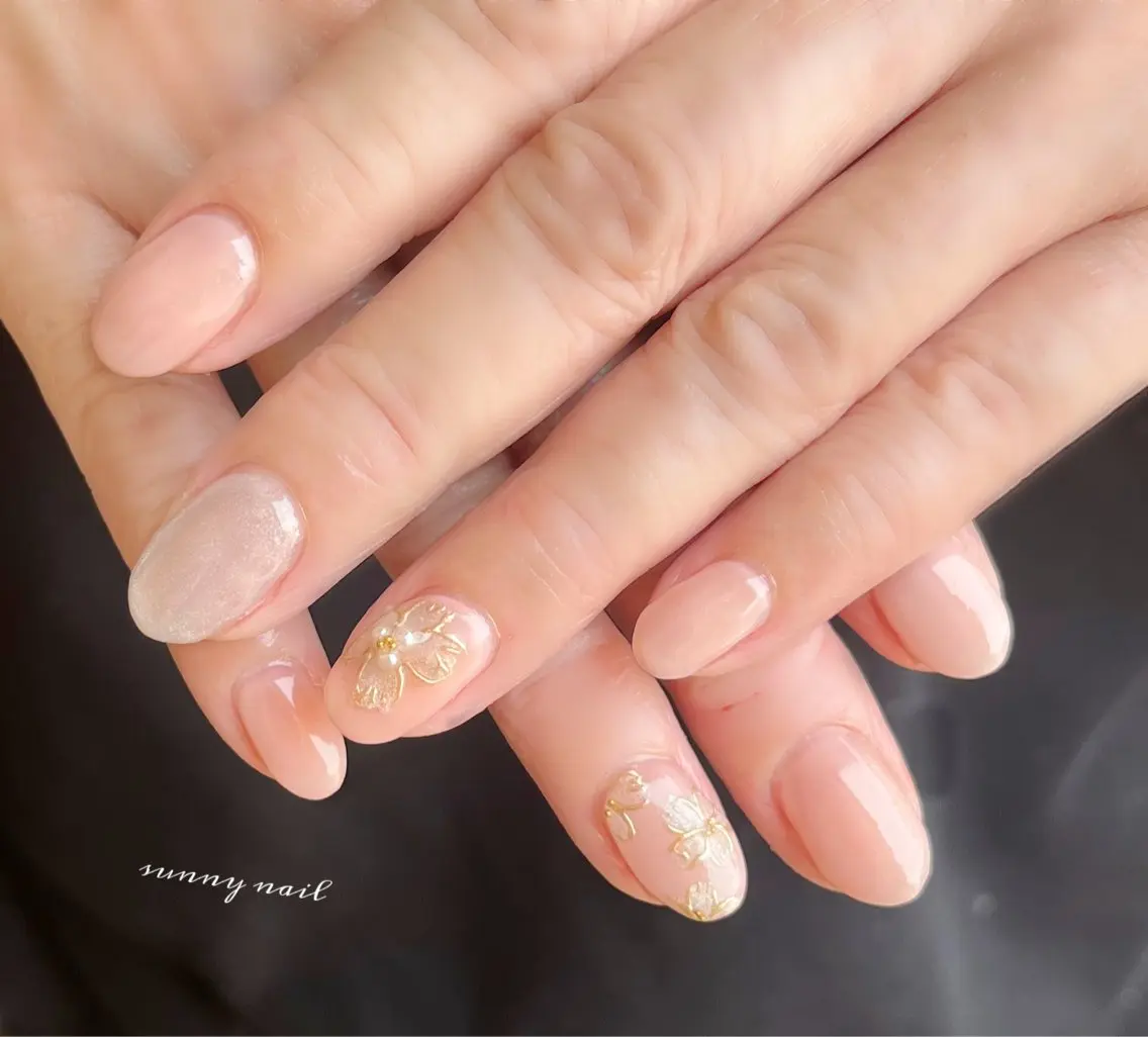 ネイル フラワーネイル ジェルネイル マグネットネイル ミラーネイル パラジェル sunny nailのネイルデザイン