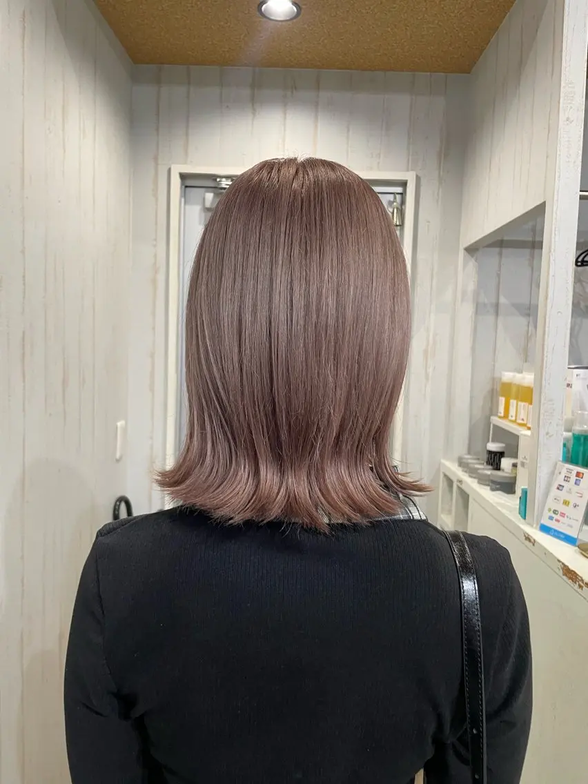 ミディアム カラー ベージュカラー ヘアカラー リト /渋谷/ハイトーンのヘアスタイル