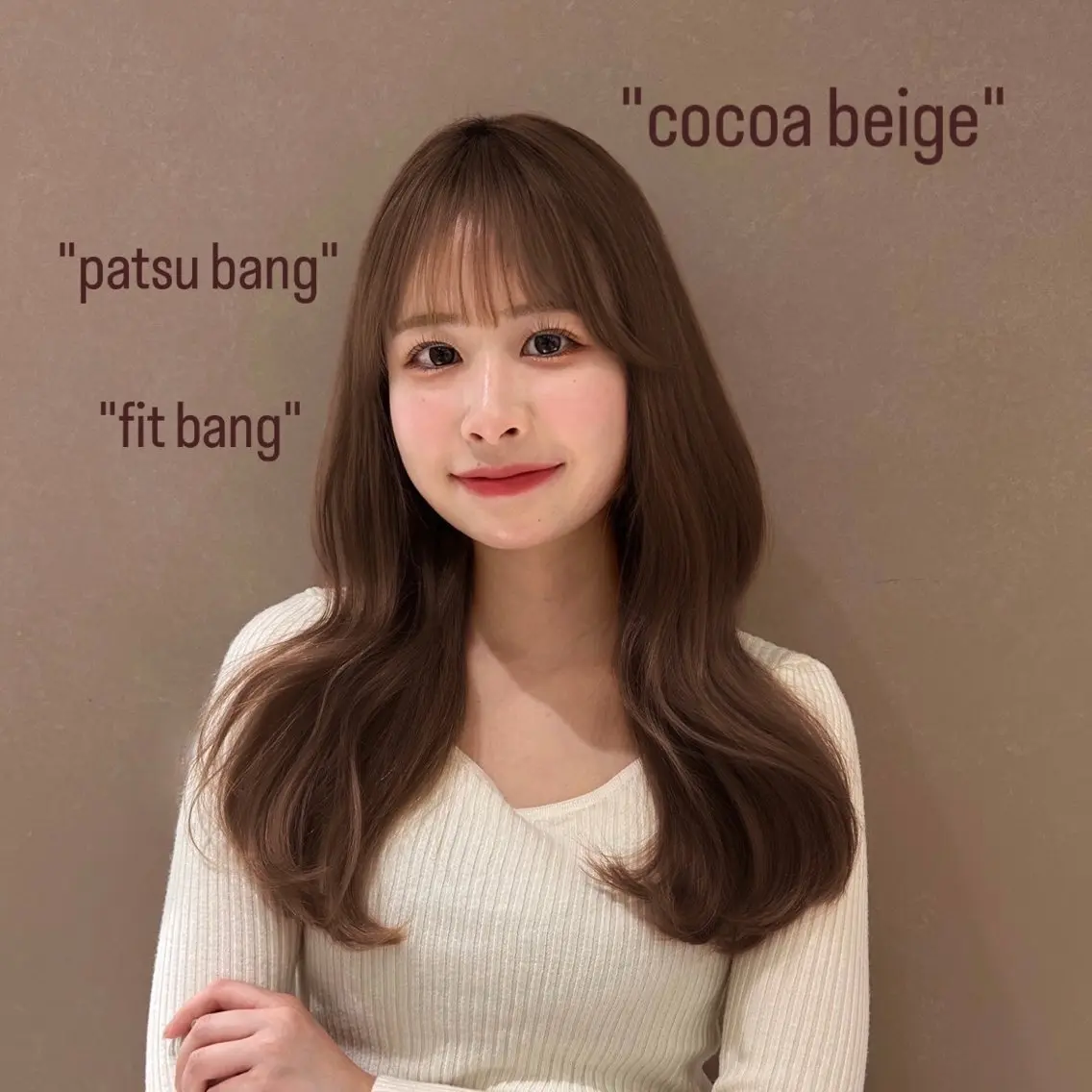 ロング カラー 顔周りカット 小顔カット ミディアムヘア Chifumiのヘアスタイル