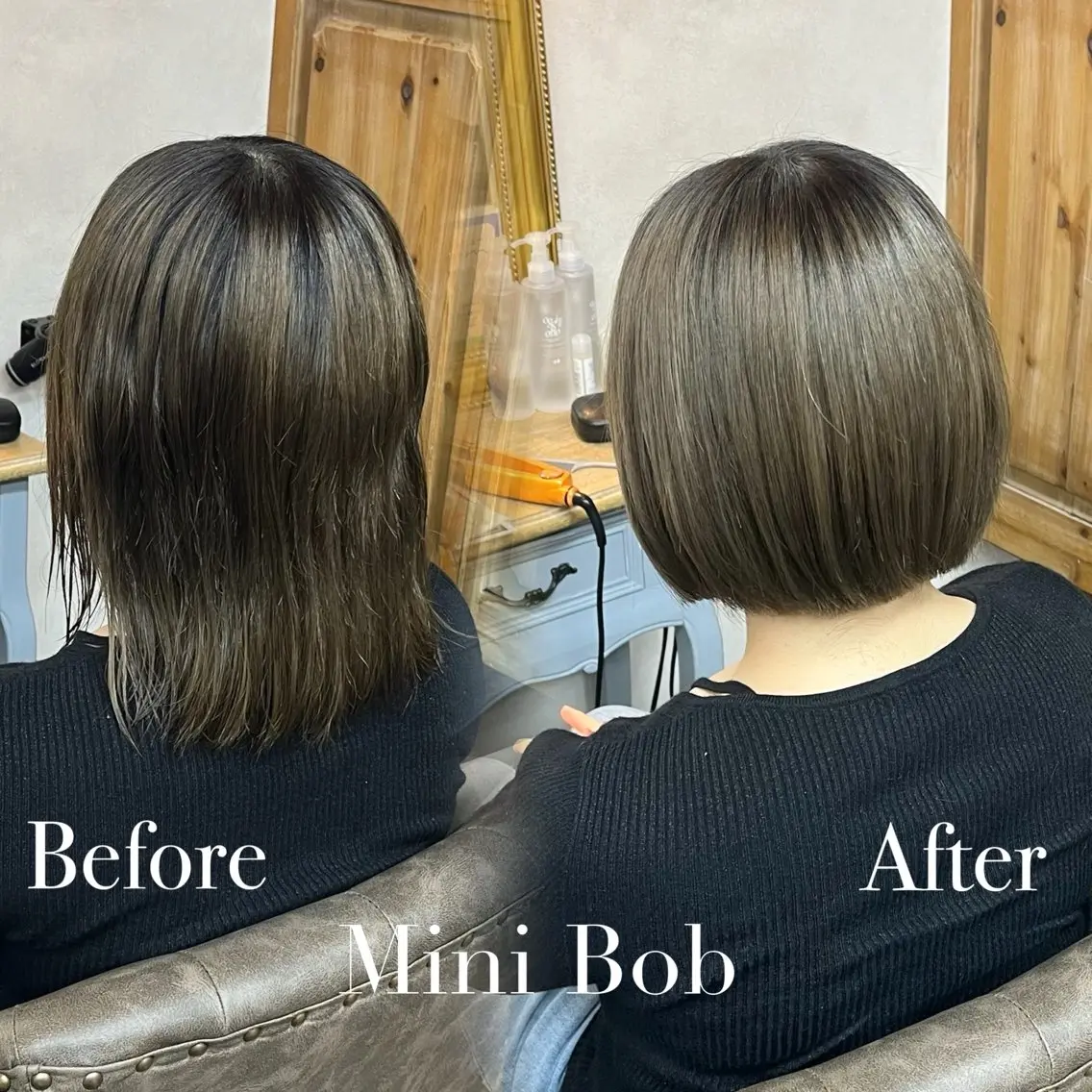 ショート ボブ カット トリートメント メンズカットモデル 募集中🫧吉田陽菜のヘアスタイル