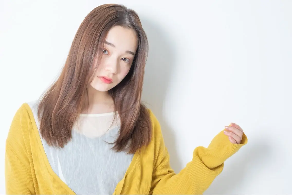 セミロング カラー パーマ 縮毛矯正 ハイトーン×髪質改善 Gran Luciaのヘアスタイル
