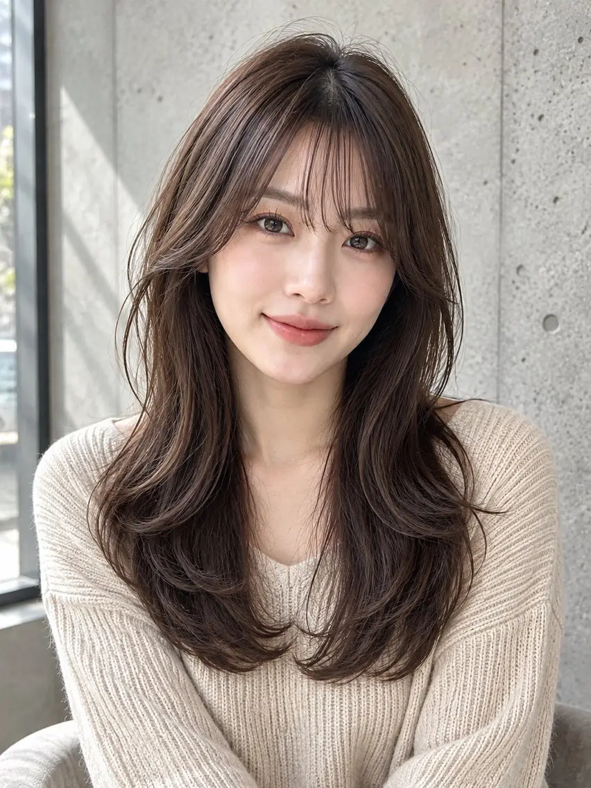 セミロング ヘアカラー トリートメント SOUSHI /GARTE代官山のヘアスタイル