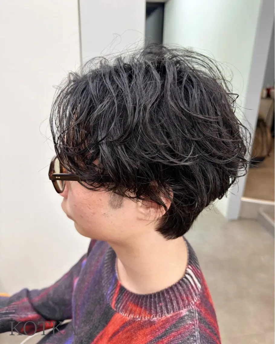 ショート メンズ メンズパーマ カット パーマ KOTKA 大山和希のヘアスタイル