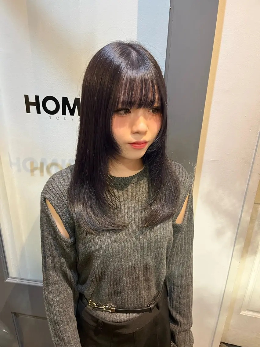 セミロング カラー カット sora / 渋谷 / ハイトーンのヘアスタイル
