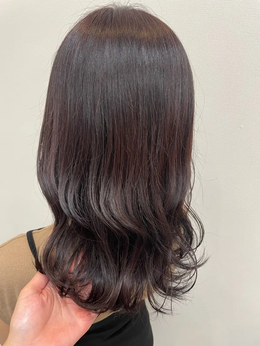 ミディアム カラー 栄 こずえのヘアスタイル