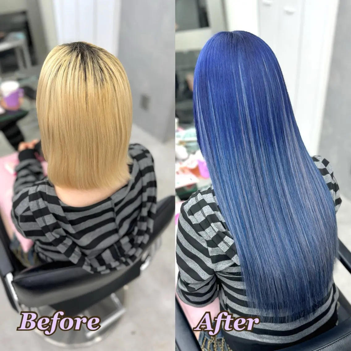 ヘアカラー エクステ ヘアメ🎀ハイトーン 🩵エクステ🪄しほのヘアスタイル