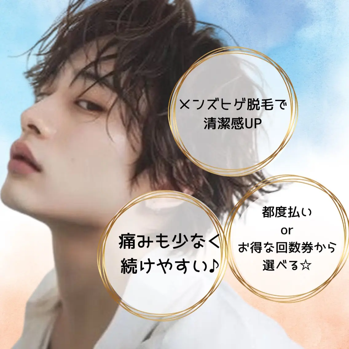 【men's】イオン導入🌟ヒゲ脱毛の写真
