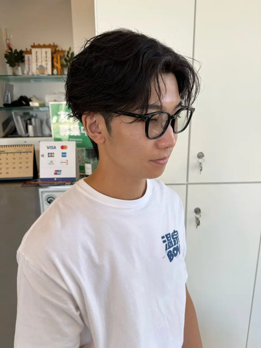 パーマ メンズ カット パーマ SLOW🫧 ルナ🫧のヘアスタイル