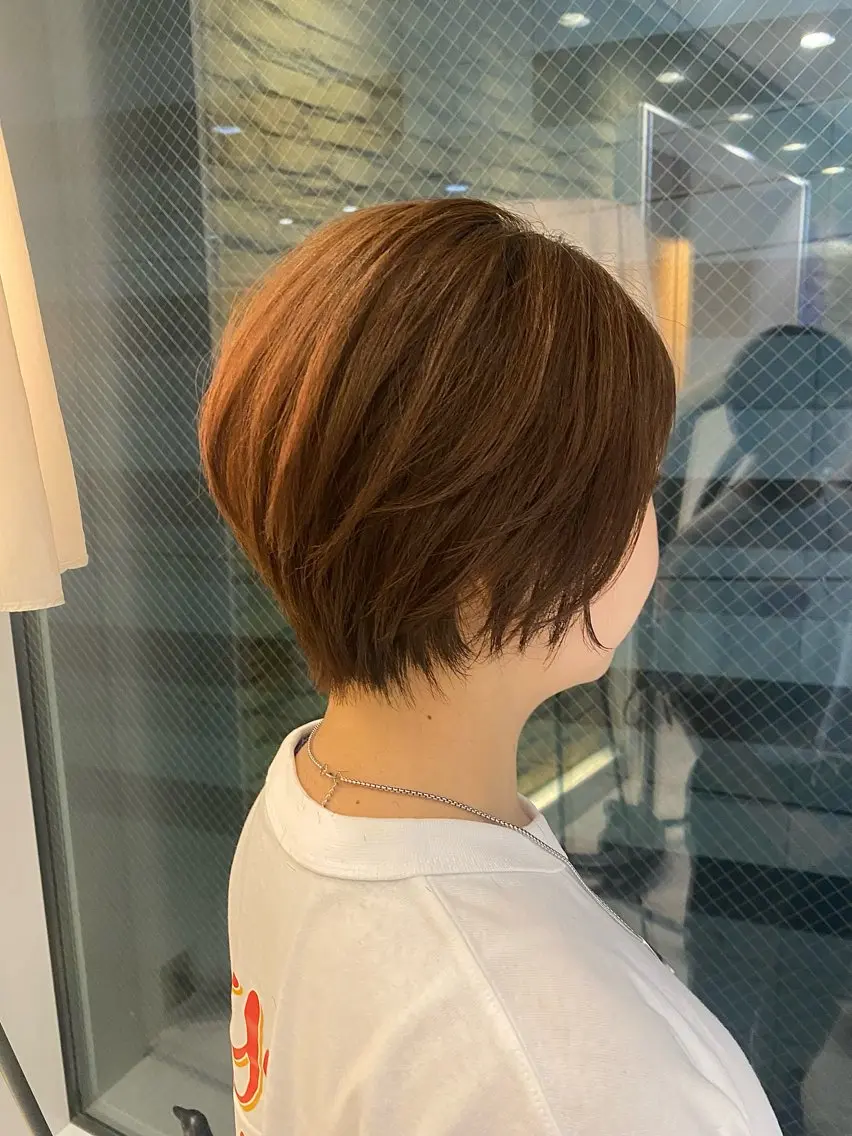 ショート ショートヘア カット 王道かわいい🤍ベー ジュカラー＊里々花＊のヘアスタイル