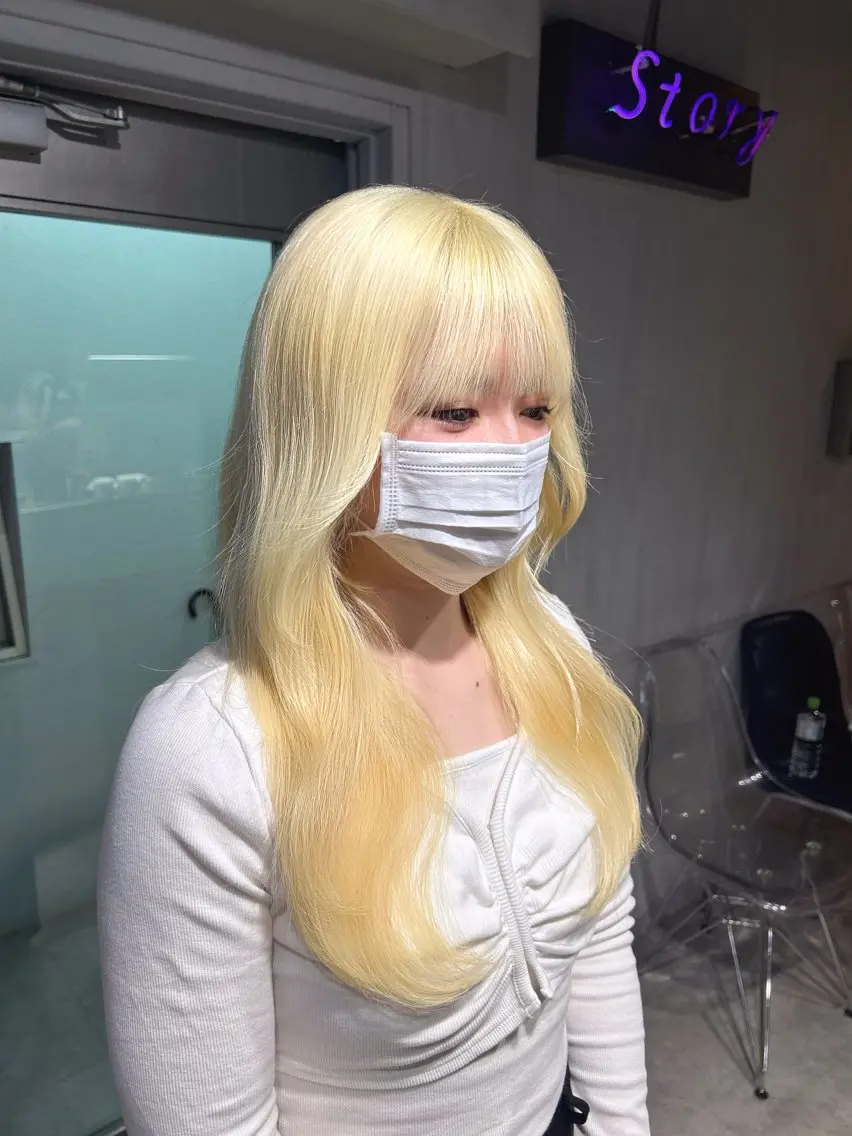 ロング 韓国風カラー 卒業式のヘアスタイル ハッシュカット 韓国風ヘア レイヤーカット MEI🎀レイヤー 🎀韓国styleのヘアスタイル