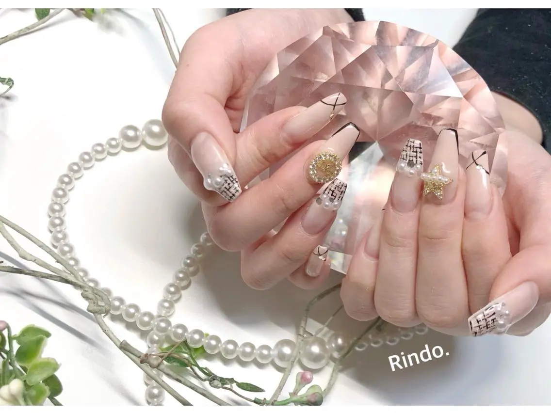 ネイル ツイードネイル ハンドネイル Rindo.ネイル ♡耳つぼジュエリーのその他イメージ