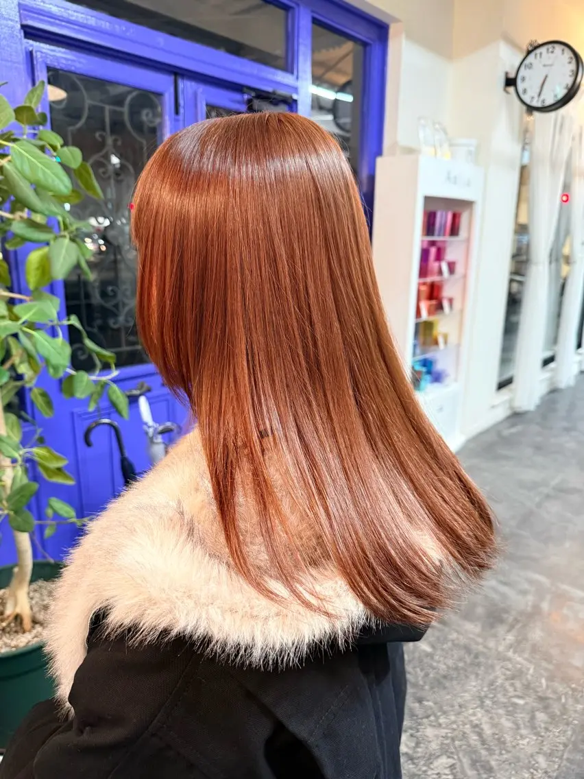 ロング レッドブラウン set-up 中庄 kaede🧸のヘアスタイル