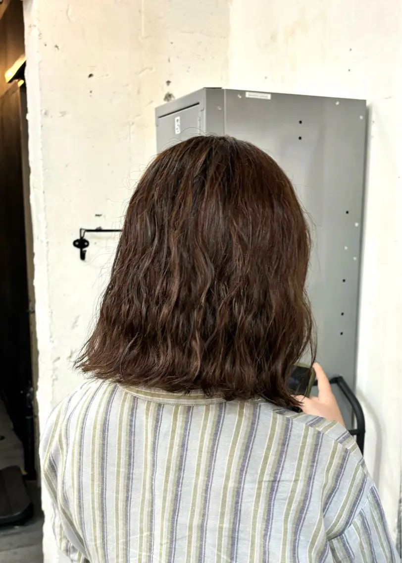 ミディアム パーマ ミディアムパーマ カット パーマ kaze代官山 🪽kanameのヘアスタイル