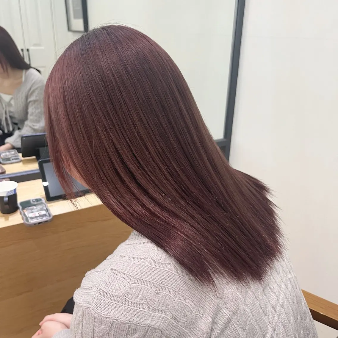 カラー ブリーチ ブラウンカラー ピンクカラー 🫧髪質改善🫧 神田紗来のヘアスタイル