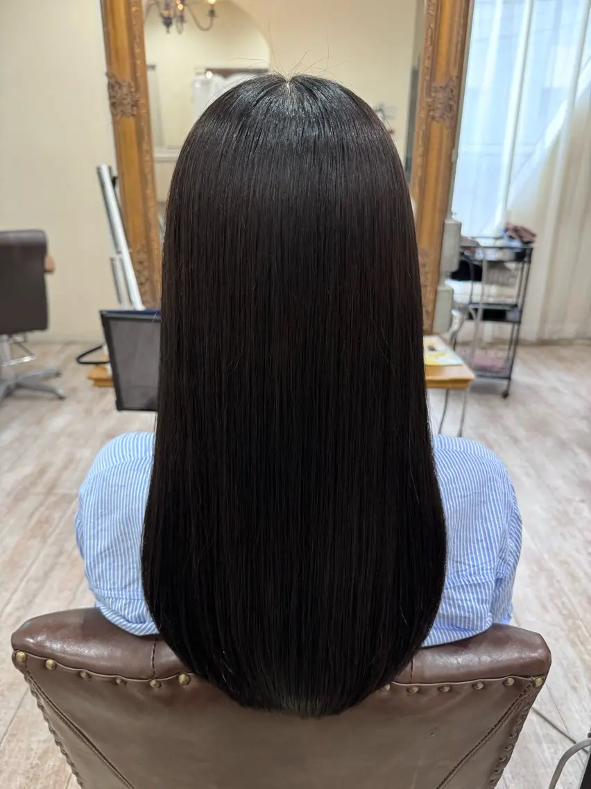 ロング カラー ロングレイヤー 髪質改善 レイヤーカット ロング カット ヘアカラー 縮毛矯正 トリートメント 新越谷noble店長 松本拓也▶◀*.のヘアスタイル