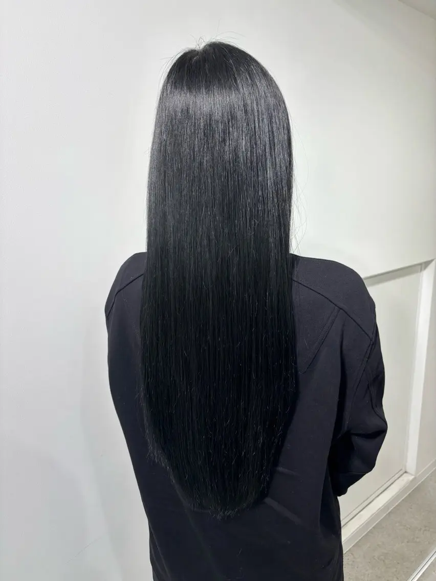また明るくできる黒染めカラーの写真