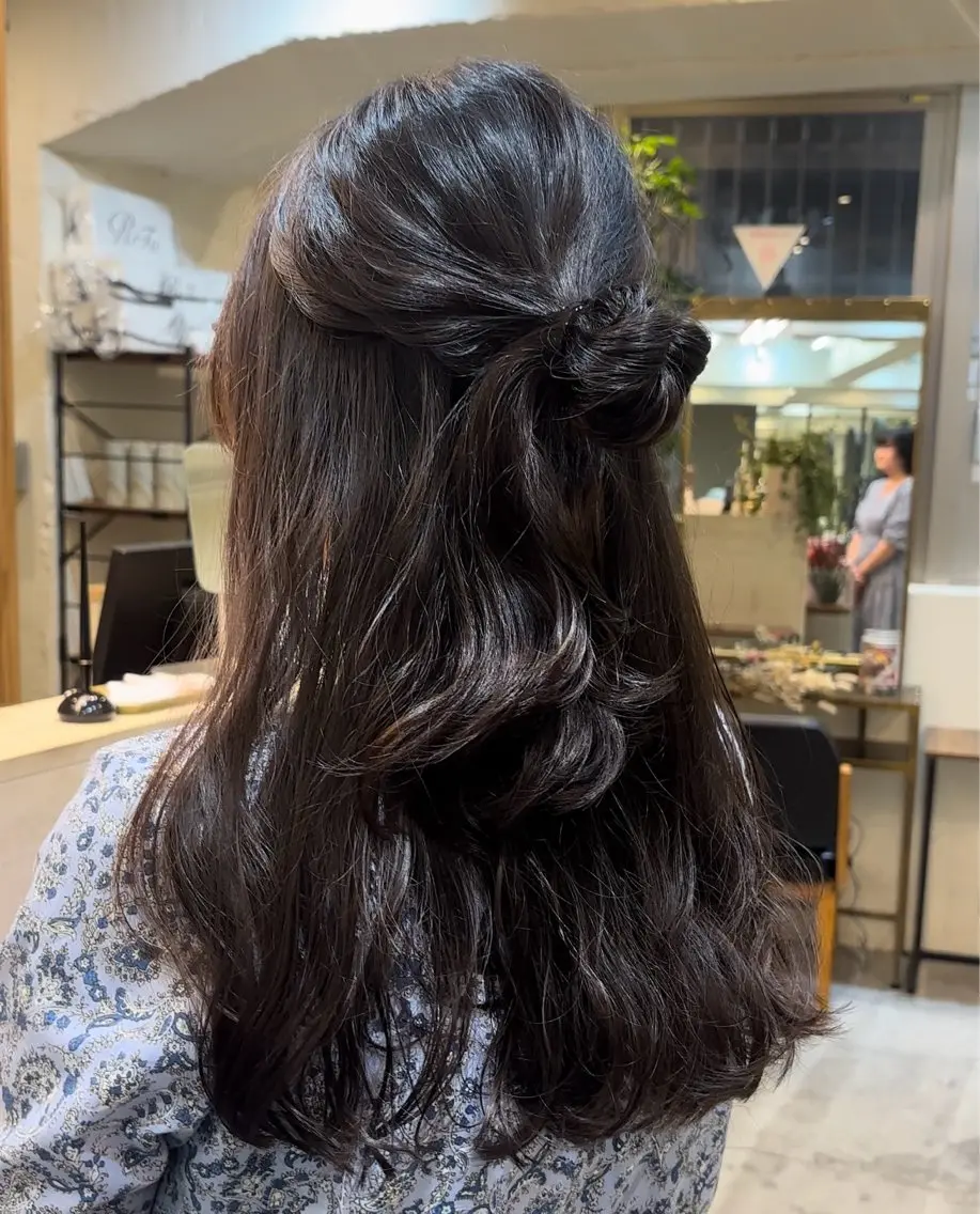 パーマ デジタルパーマ 小山 綾奈 ロングカットのヘアスタイル