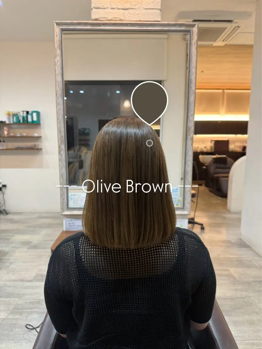 カラー ブリーチ ブラウンカラー 透明感カラー オリーブブラウン ヘアカラー 山内 星愛🫧のヘアスタイル