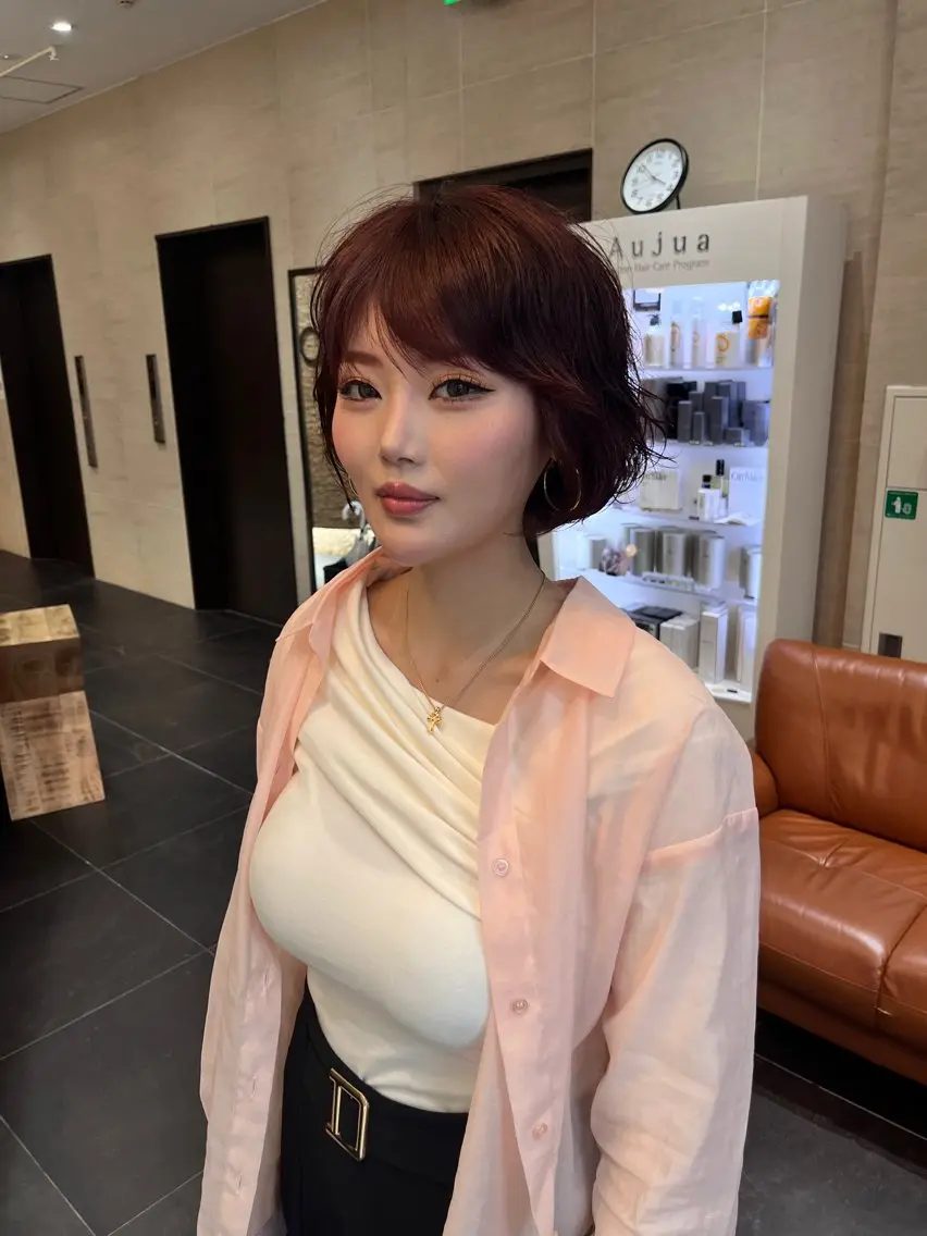 ショート ヘアカラー OPS hair feliz田中啓太のヘアスタイル
