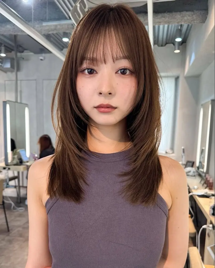 ミディアム ミディアムレイヤー レイヤーカット 宇野愛華∕ パーマスタイルのヘアスタイル