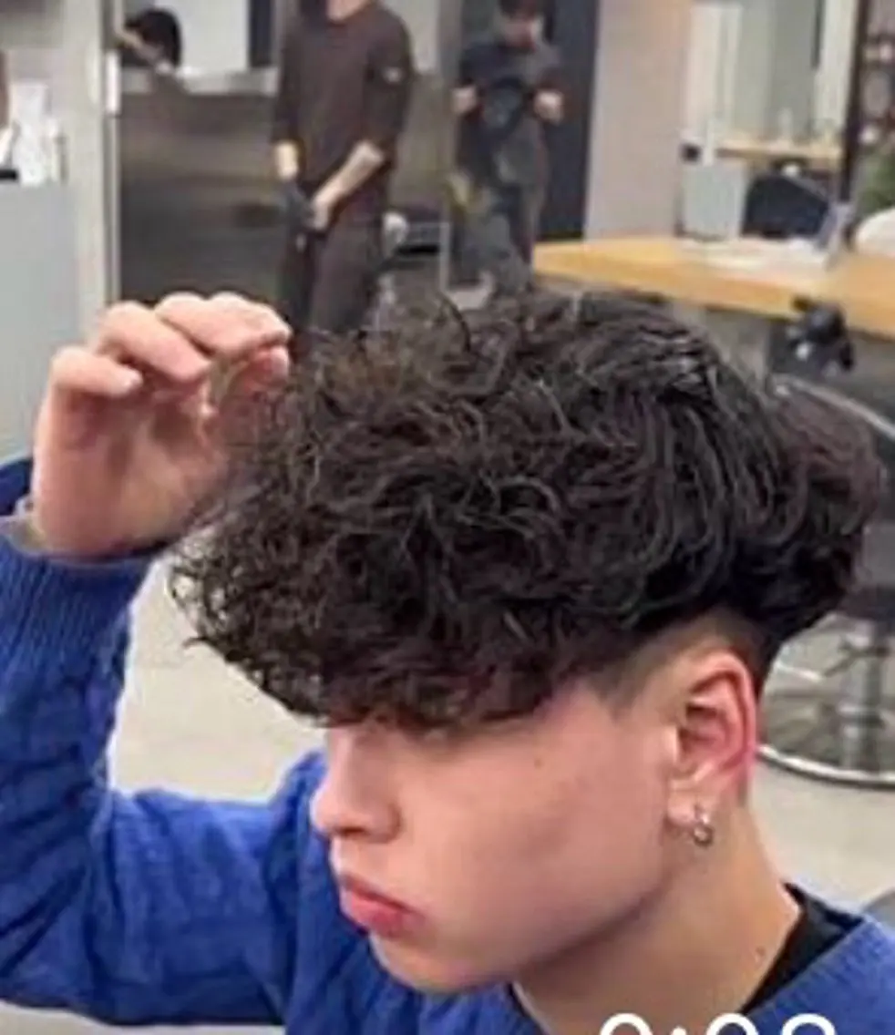 ショート パーマ メンズ スペインカール カット パーマ メンズパーマカット 達人/涼のヘアスタイル