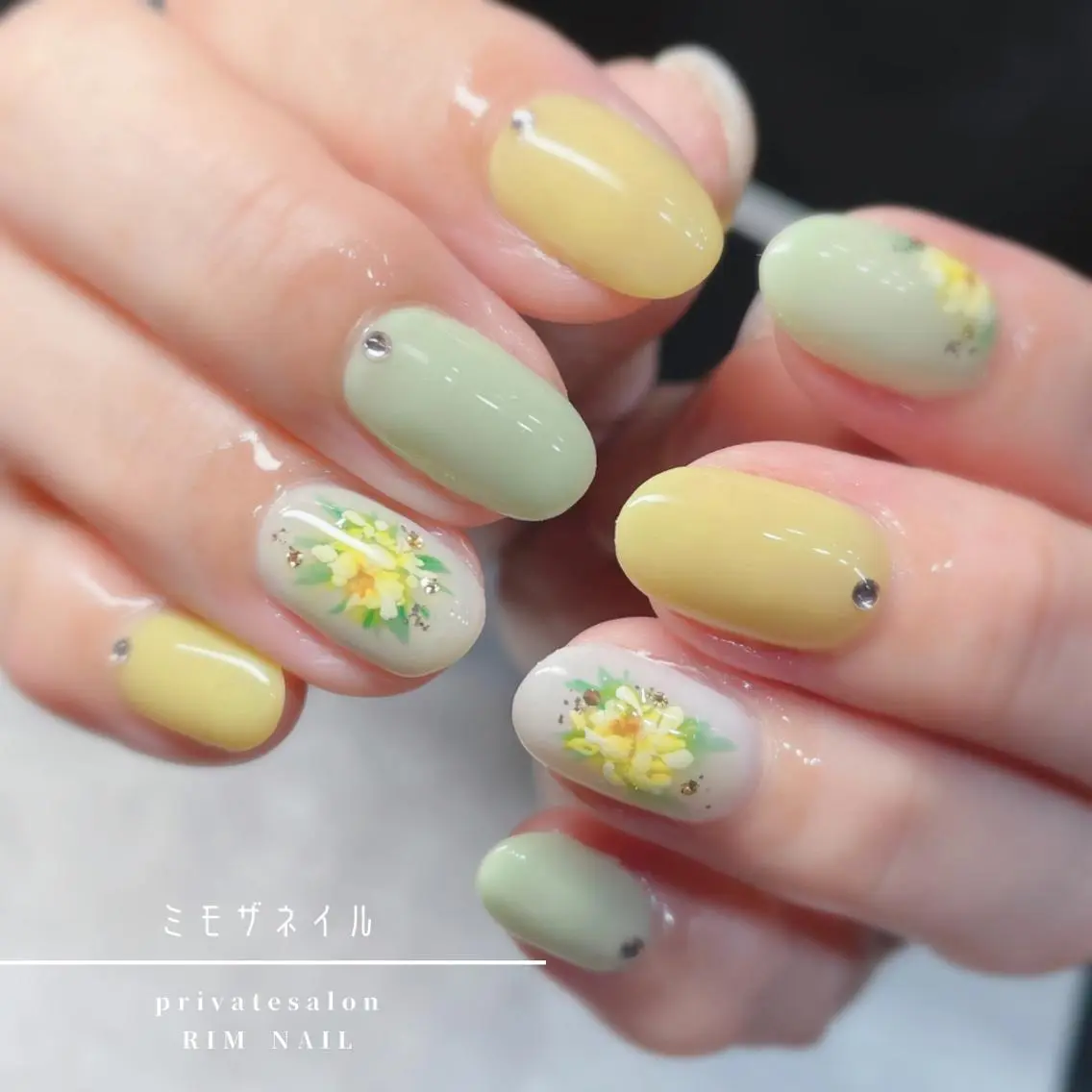 ネイル ジェルネイル ストーンネイル ハンドネイル RIMNAIL リムネイルのネイルデザイン