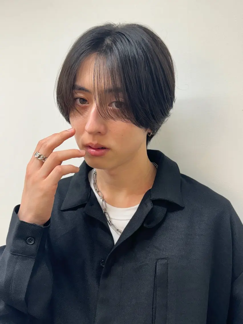 ショート メンズ センターパート マッシュ シースルーマッシュ カット メンズ特化酒井翔太 /メンズカット/名駅のヘアスタイル